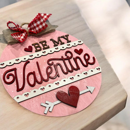 Be Mine Valentine Wood Sign, Valentine Decor, Valentine Door Hanger, Valentine Home Decor, Be My Valentine Wood Sign, Finished,