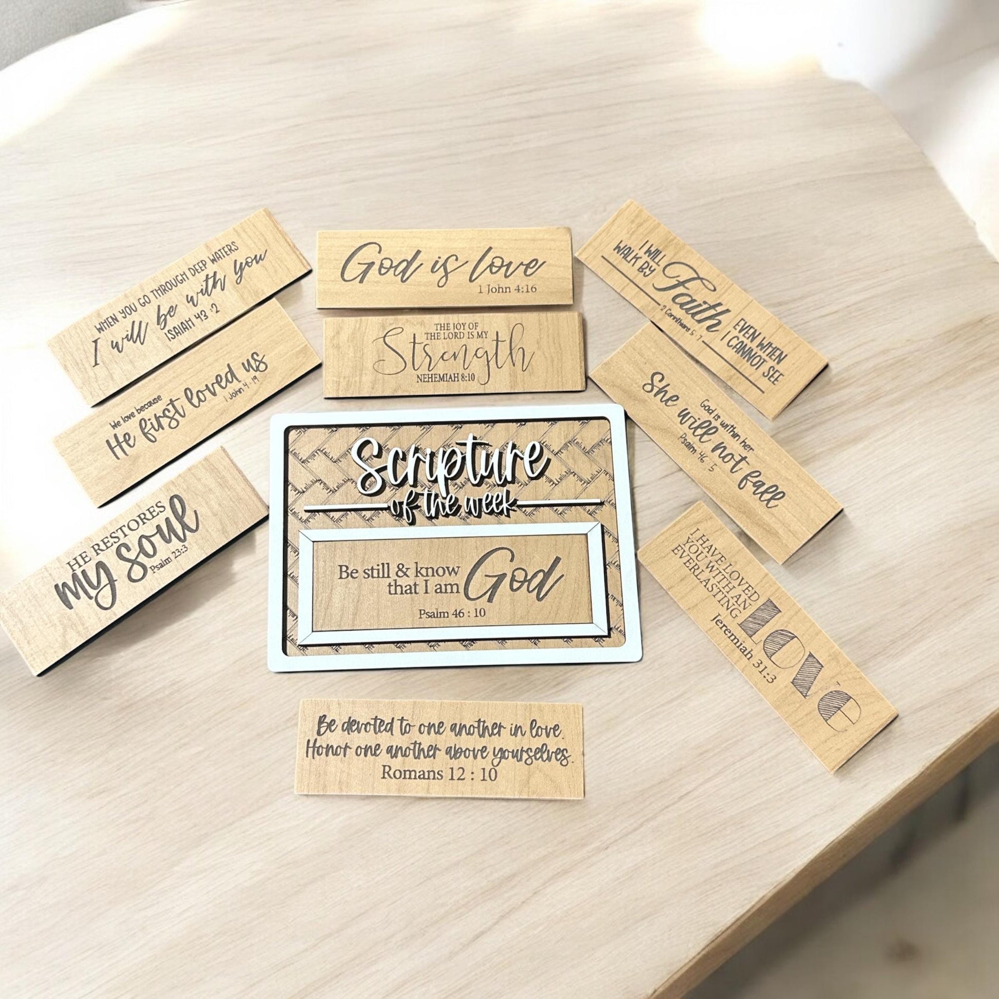 Interchangeable Scripture of the Week Sign: 10 Biblical Verses