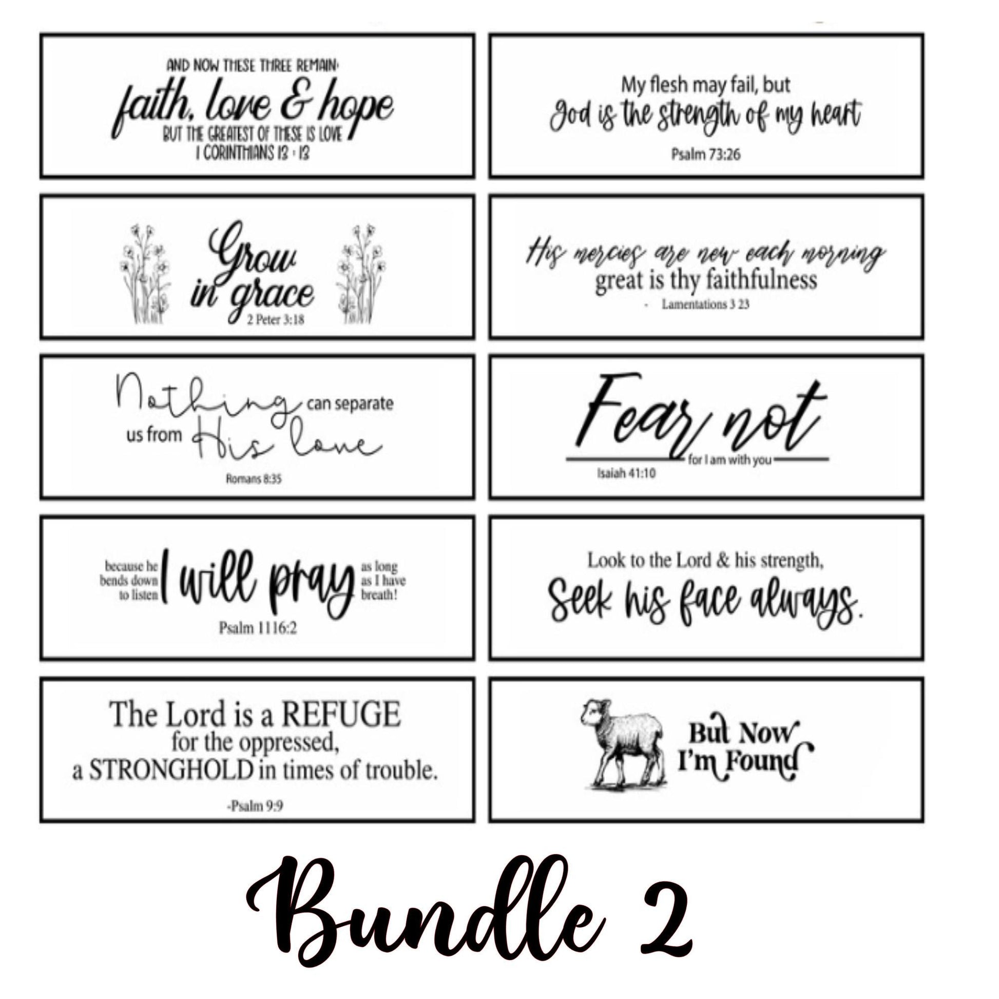 Interchangeable Scripture of the Week Sign: 10 Biblical Verses