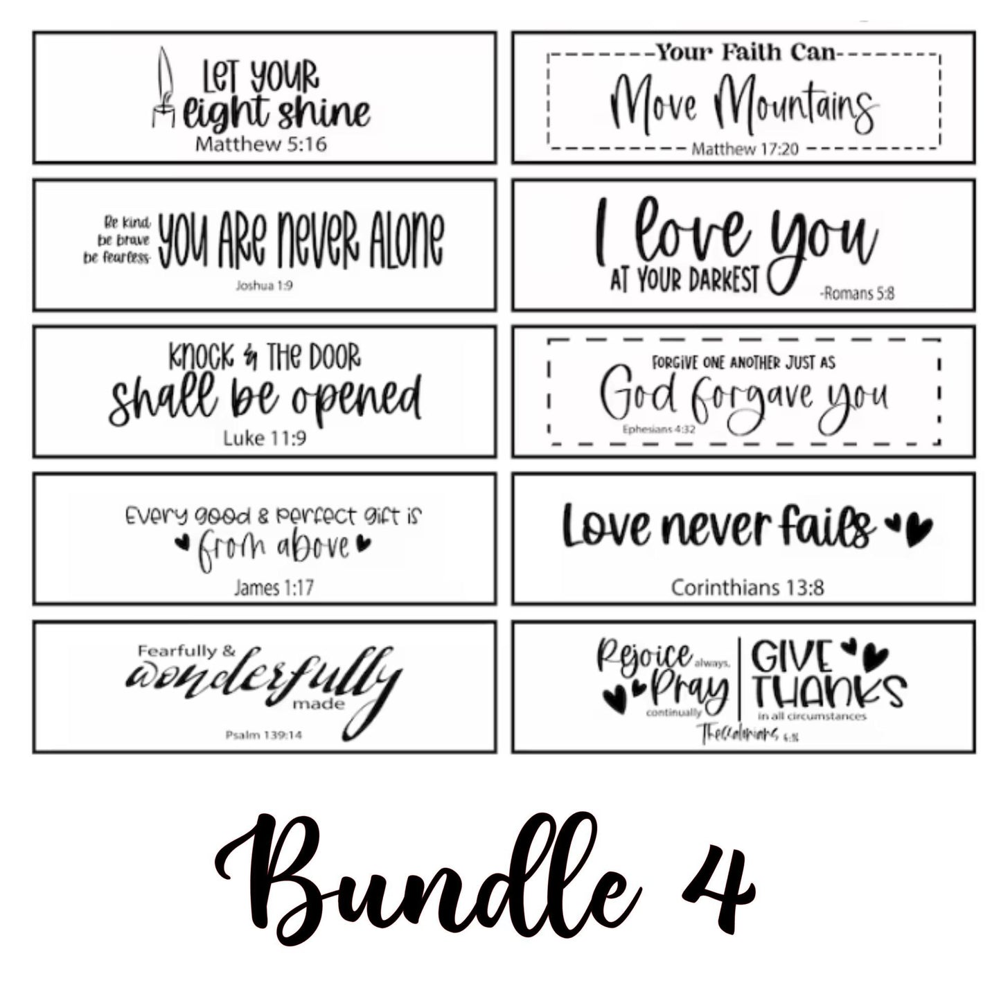 Interchangeable Scripture of the Week Sign: 10 Biblical Verses