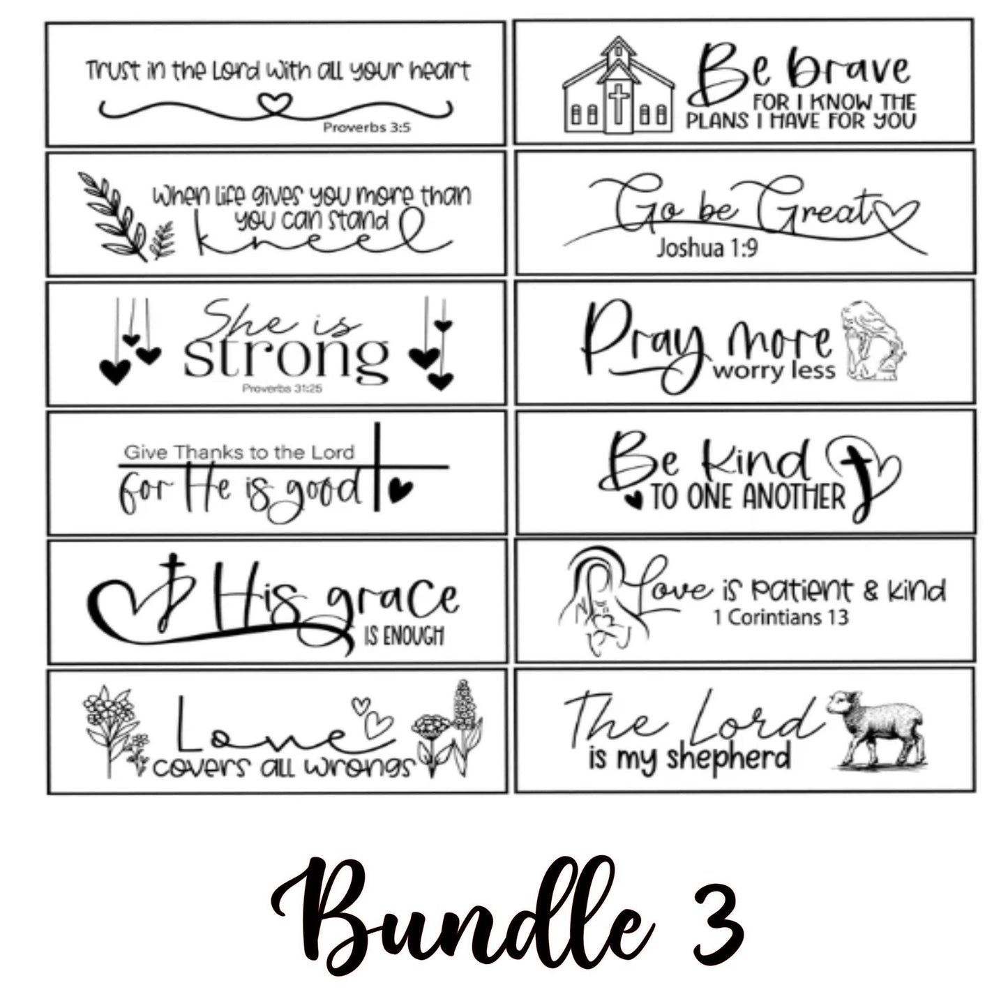 Interchangeable Scripture of the Week Sign: 10 Biblical Verses