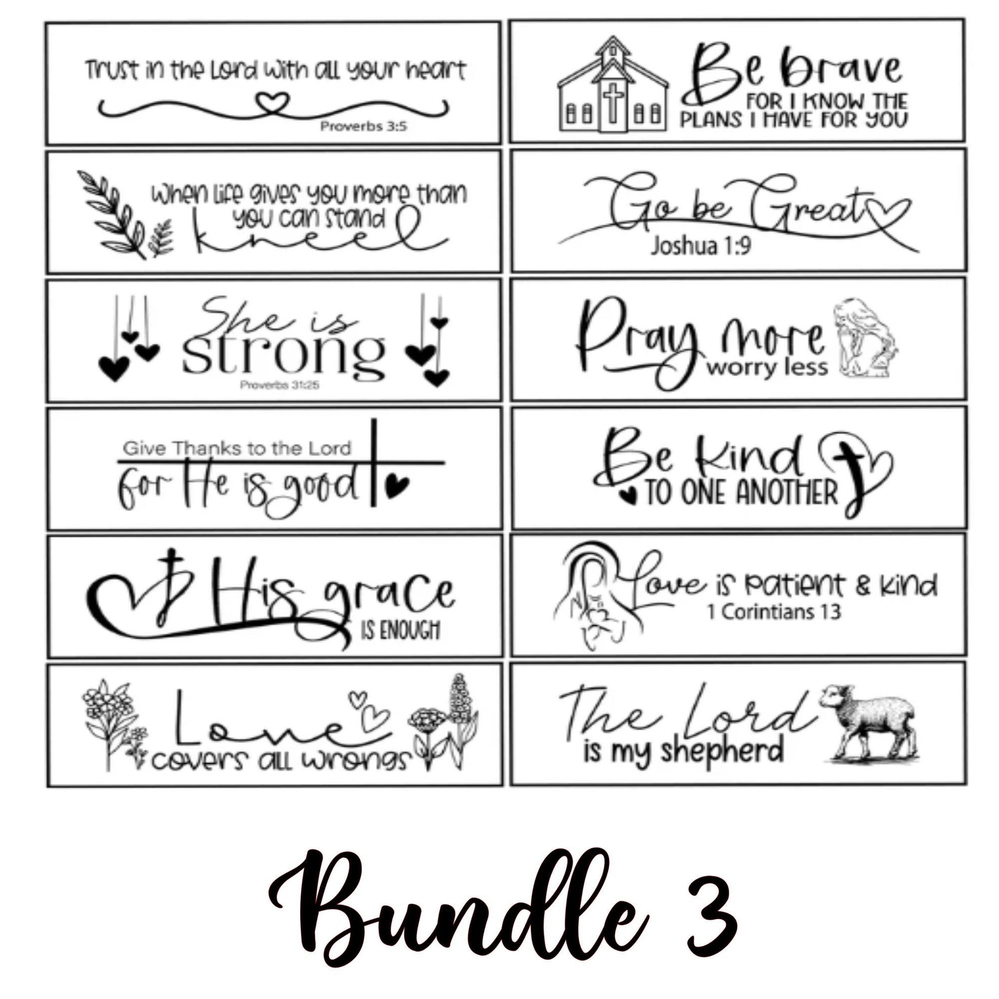 Interchangeable Scripture of the Week Sign: 10 Biblical Verses