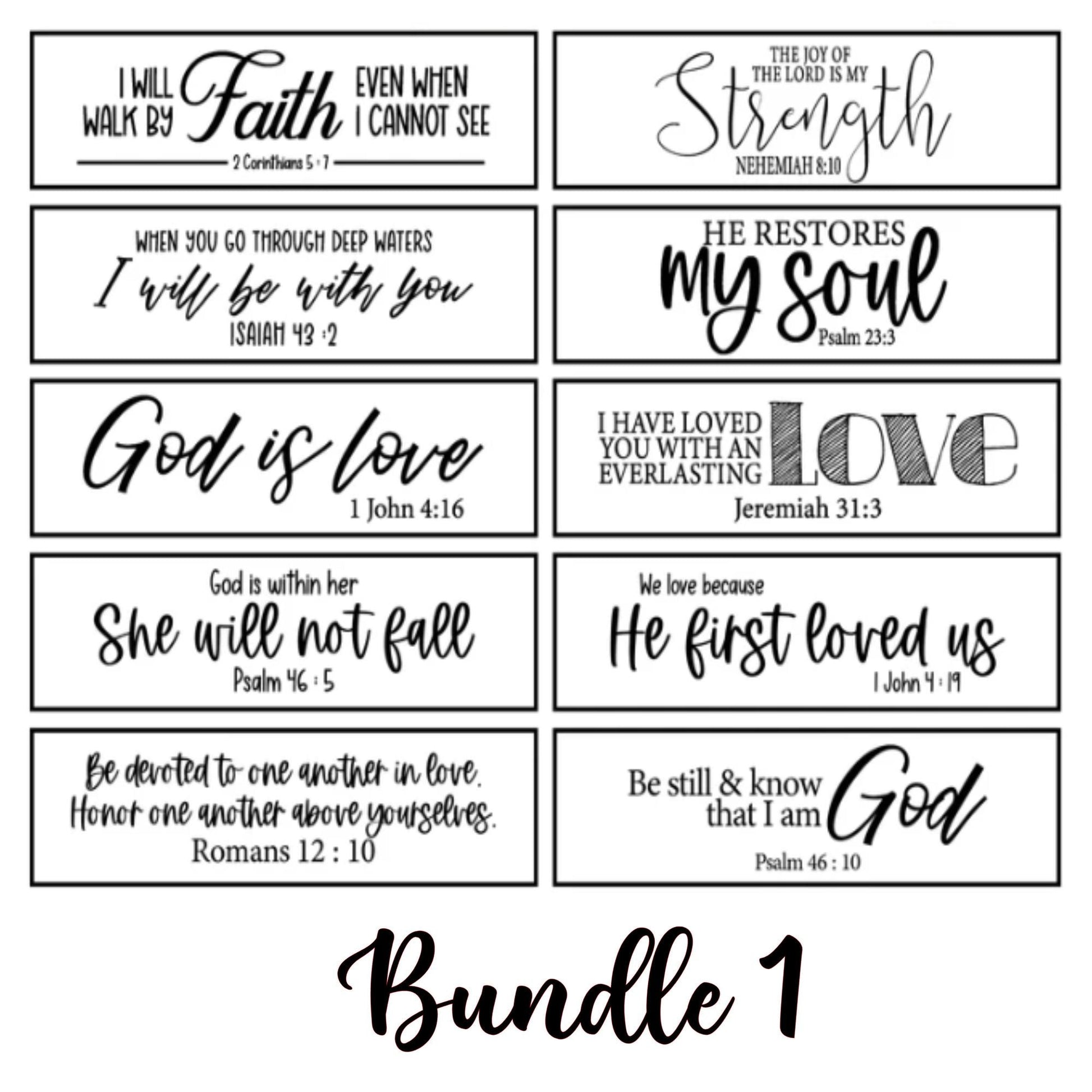 Interchangeable Scripture of the Week Sign: 10 Biblical Verses