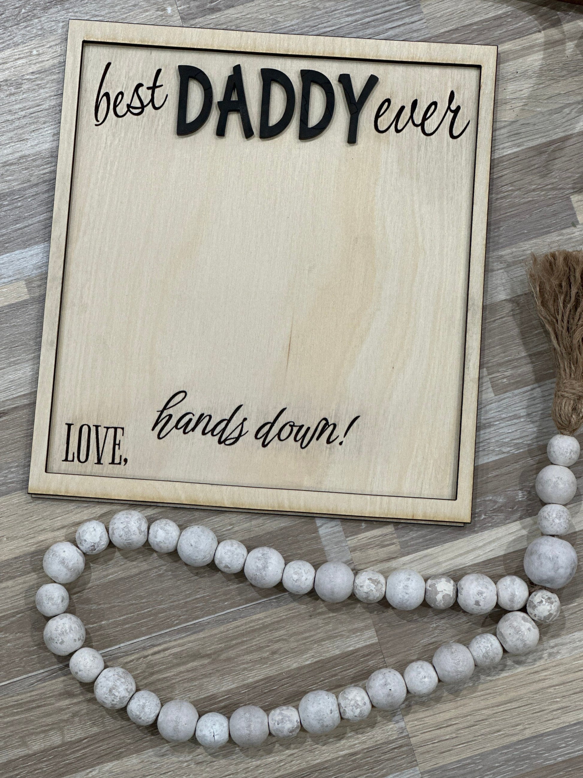 Father's Day Sign, Best Daddy Ever Fathers Day, Dad, Papa, handprint, Kids Handprints, Kids Print Fathers Day, Fathers Day, Papa Gift, Gift