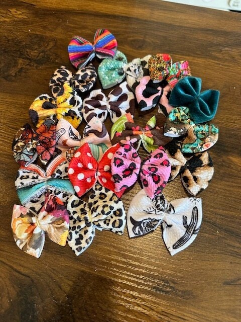 Bullet Small Bows Bundle, Freshener Bows, Decorative Bows, Freshie Bullet Bows, Printed Bows, Solid Bows, Cute Bow Pack, Craft Accessories