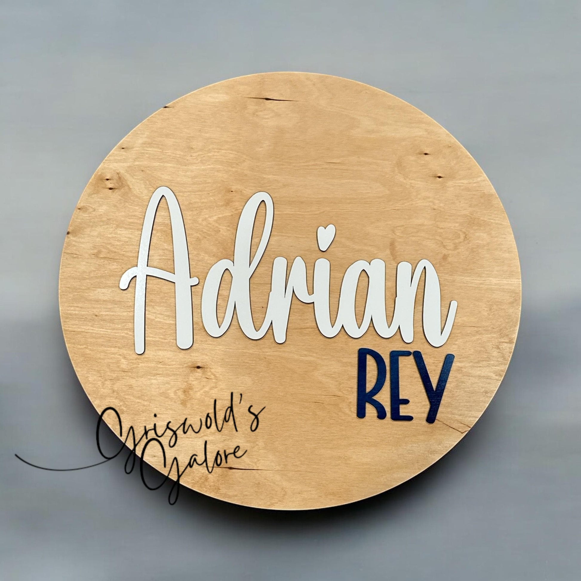 Nursery Name Sign, 12-36 Inch, Baby Names, Personalized Round plaque, Baby Shower, Customize Wood Baby Sign, 3D Name Sign, Custom Kids Name
