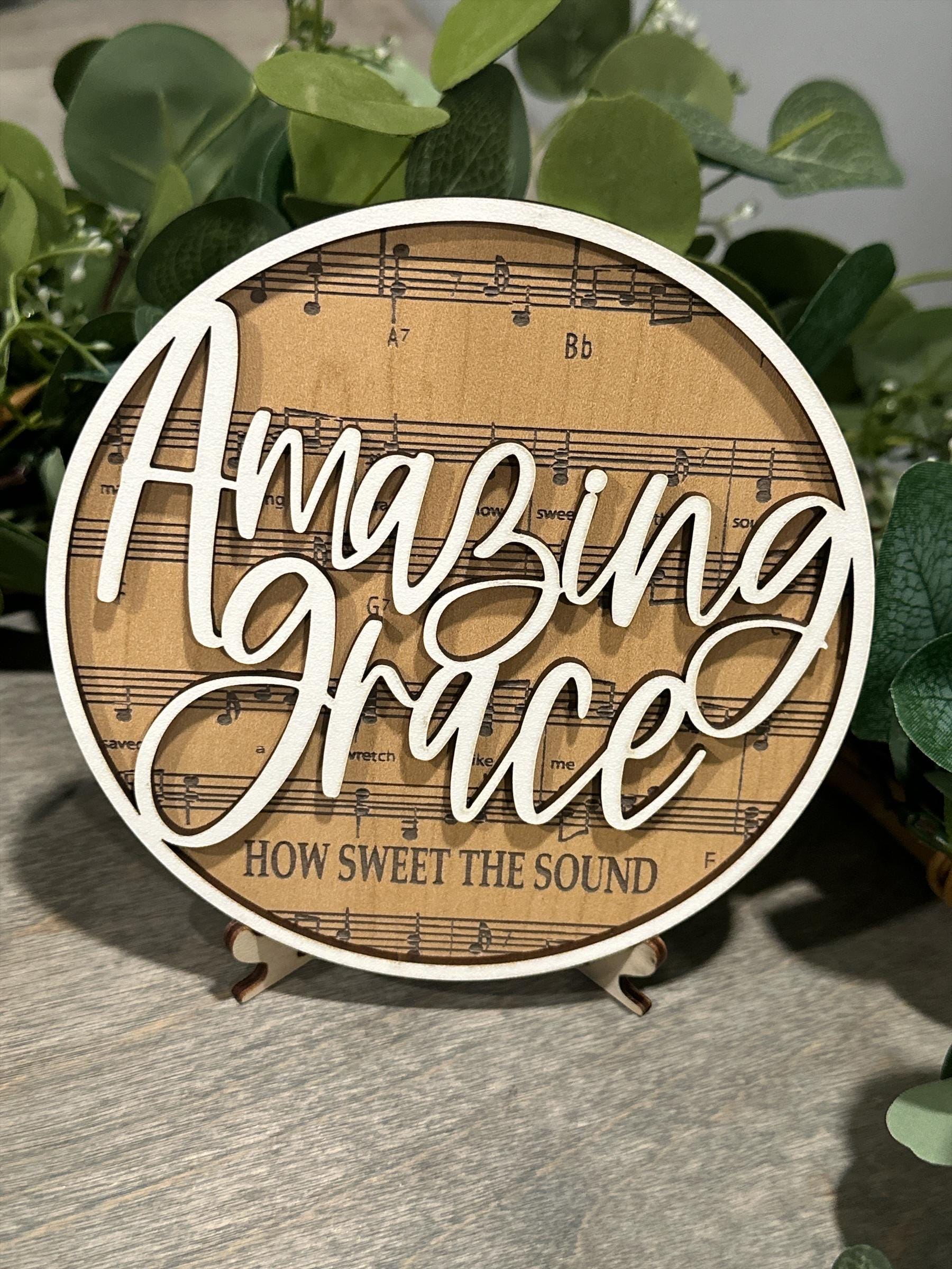 Amazing Grace Sign, Inspirational Signs, Home Decor, Gift Giving, Amazing Grace, Housewarming gift, Amazing Grace wooden sign