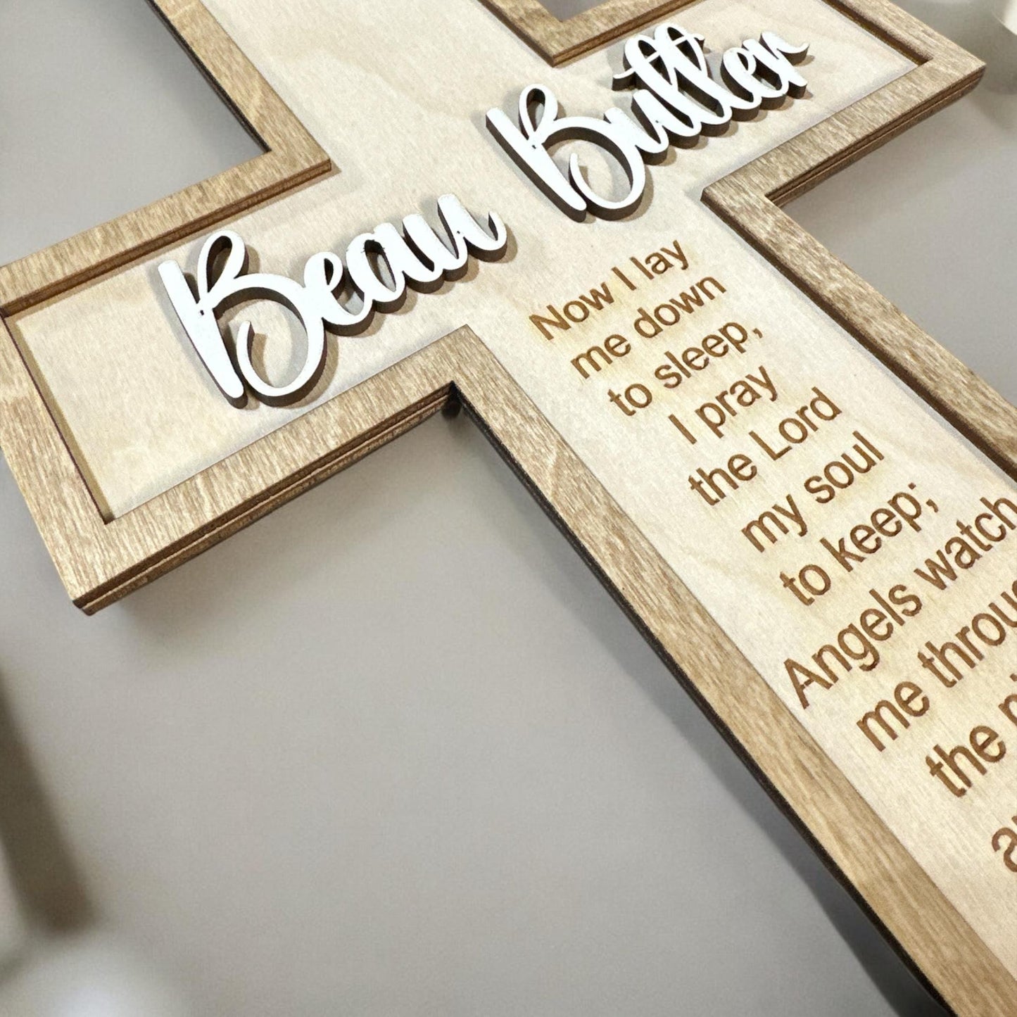 Bedtime Prayer Personalized, Cross, Bed Time Prayer Cross, Customized Cross, Kids Room, Blessed, Baby Gift, Baby Shower Gift Giving