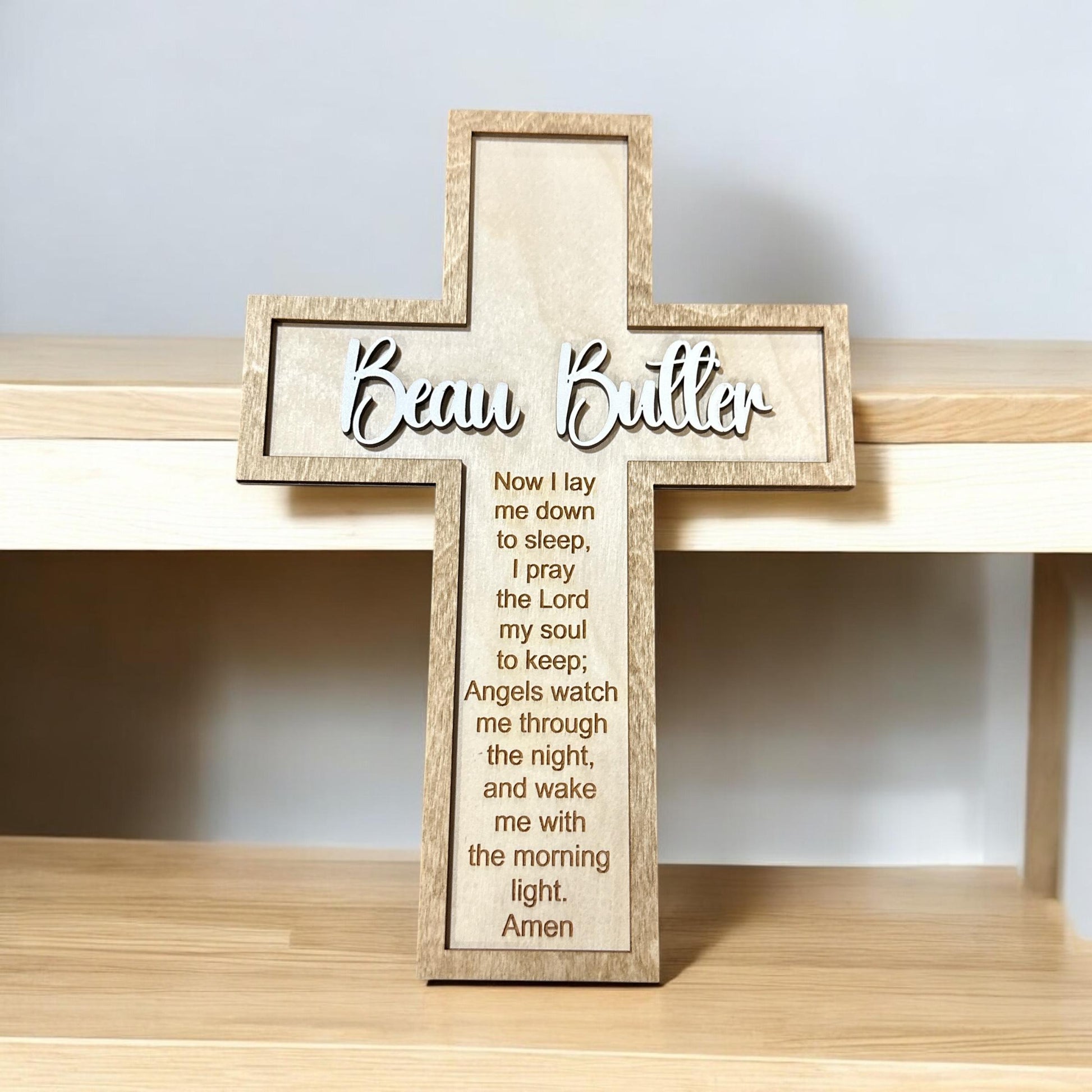 Bedtime Prayer Personalized, Cross, Bed Time Prayer Cross, Customized Cross, Kids Room, Blessed, Baby Gift, Baby Shower Gift Giving