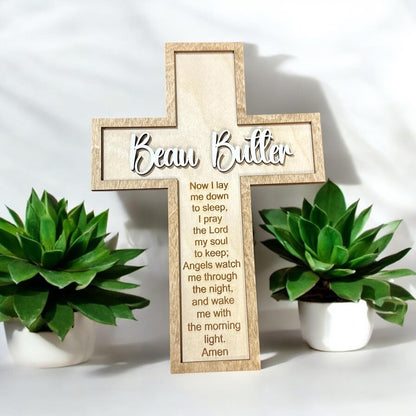 Bedtime Prayer Personalized, Cross, Bed Time Prayer Cross, Customized Cross, Kids Room, Blessed, Baby Gift, Baby Shower Gift Giving