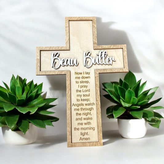Bedtime Prayer Personalized, Cross, Bed Time Prayer Cross, Customized Cross, Kids Room, Blessed, Baby Gift, Baby Shower Gift Giving