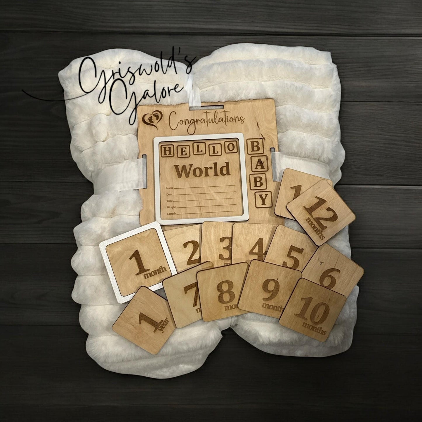 Blanket Tag & Interchangeable Milestones, Newborn Photo Props, Infant Milestone Pictures, Baby Monthly Tracker, Blanket Tag, Baby Monthly