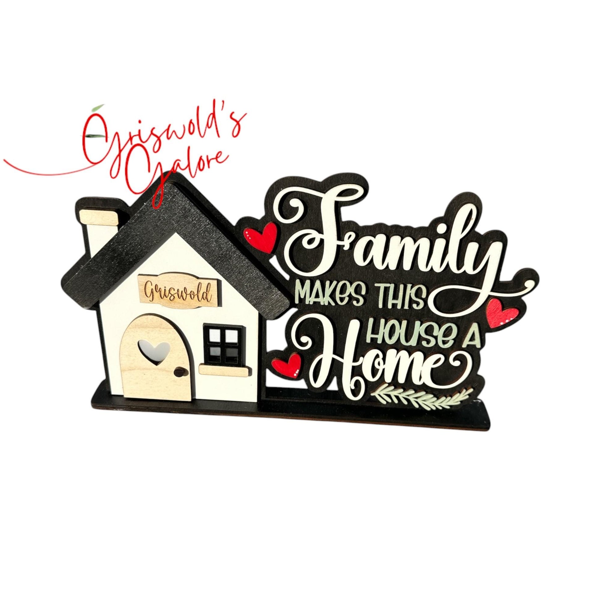 Family makes this house home, Welcome Shelf sitter, Welcome Sign, Welcome Decor, Home Decor, Decorations, Decor, Finished, Personalized