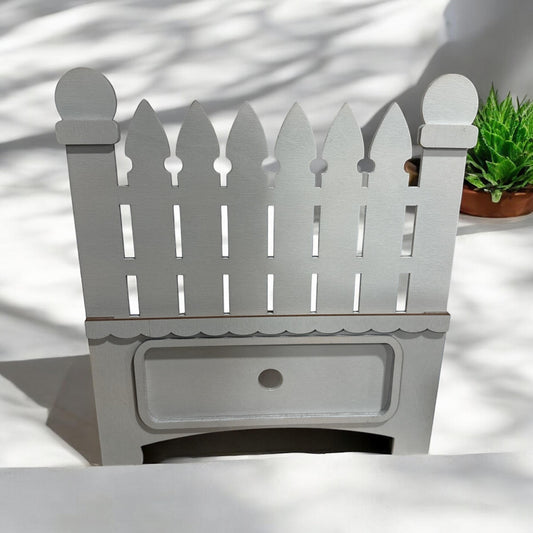 Finished Interchangeable Picket Fence, Interchangeable Garden Fence, Interchangeable Standing Fence Sign, Seasonal Display, Stand Only