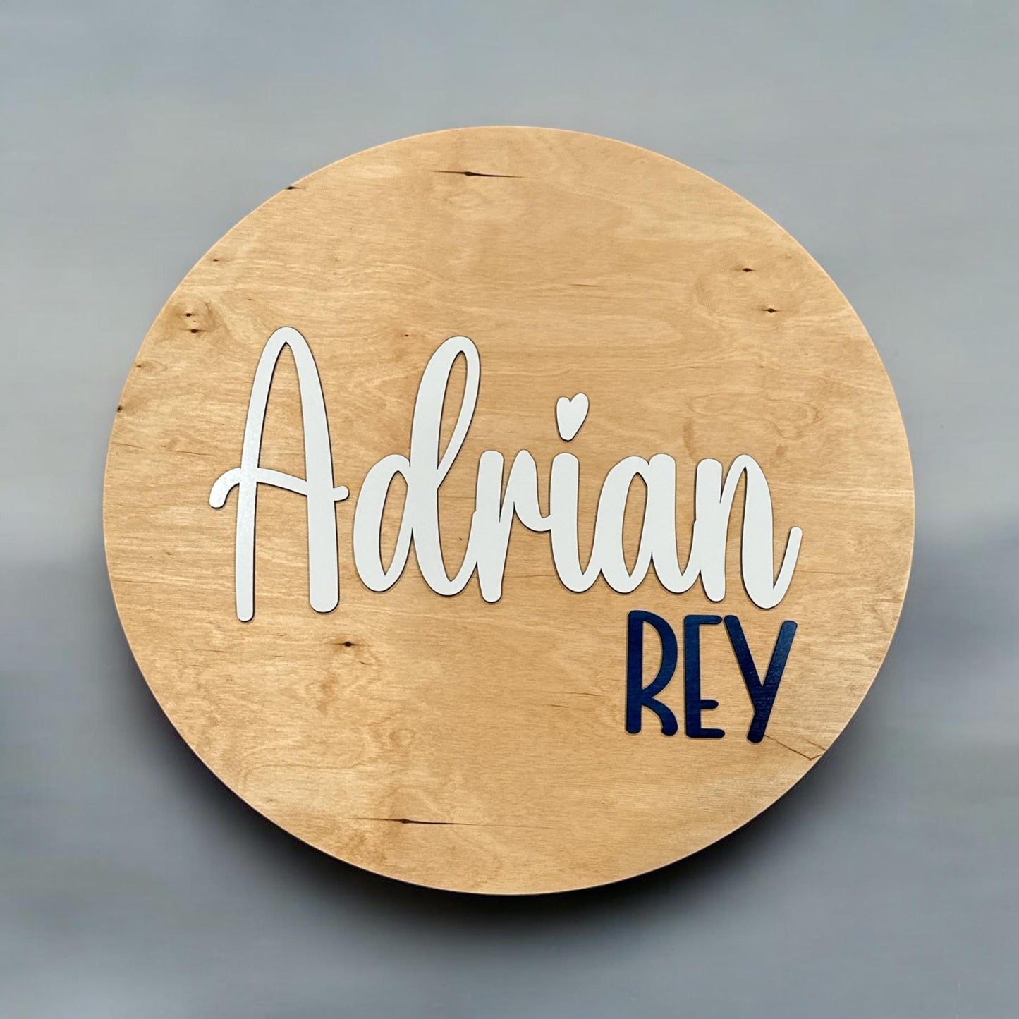 Nursery Name Sign, 12-36 Inch, Baby Names, Personalized Round plaque, Baby Shower, Customize Wood Baby Sign, 3D Name Sign, Custom Kids Name