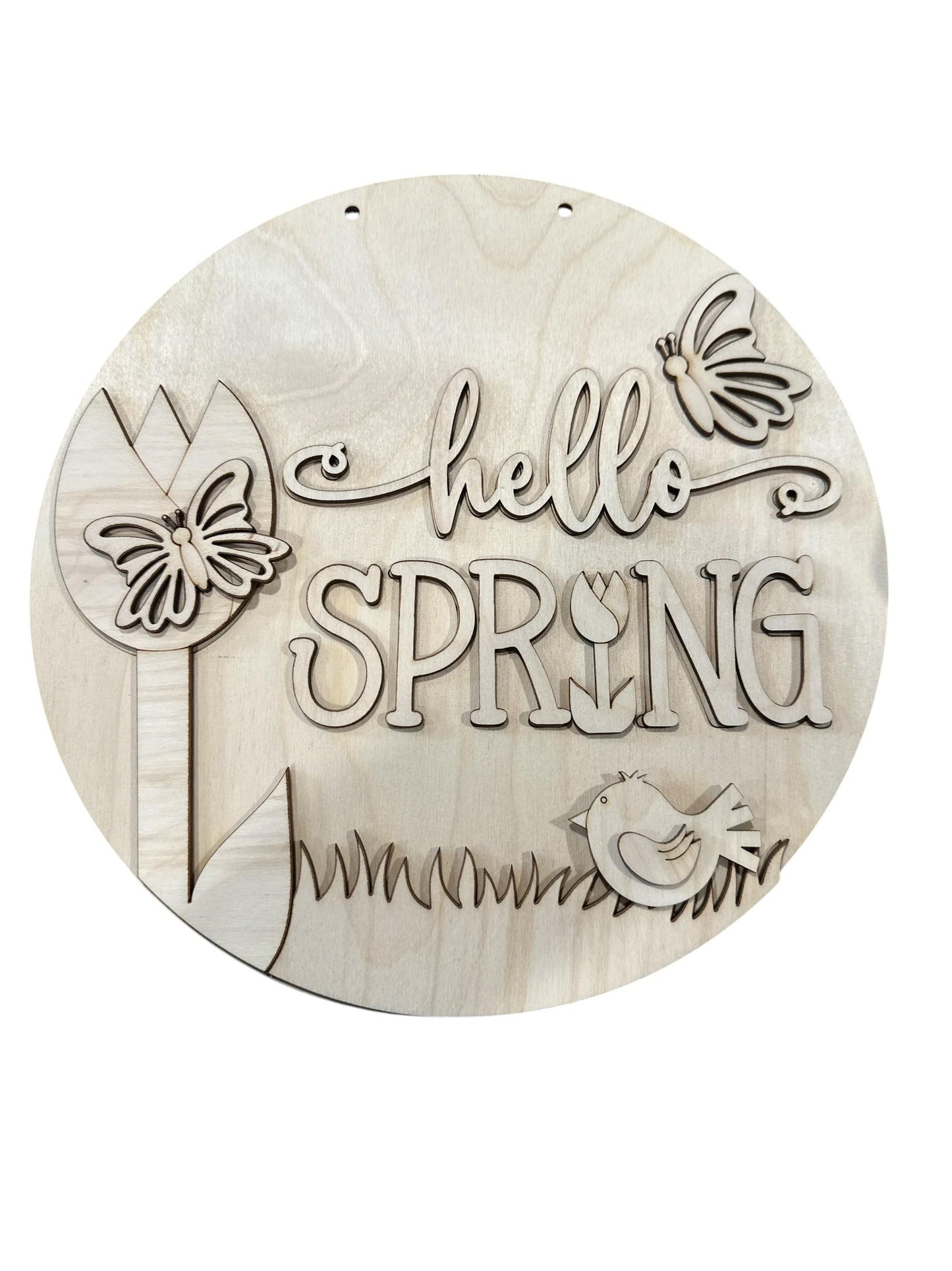 Hello Spring DIY, door hanger, Door Hanger, door hanger, Home decor, Custom Door Hanger, Spring Door Hanger, Hello Spring