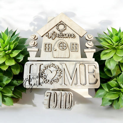 Welcome Home Truck Insert, Interchangeable Insert, Interchangeable Truck, Personalized Home Decor, Zip Code Sign, Arch Insert, Picket Insert