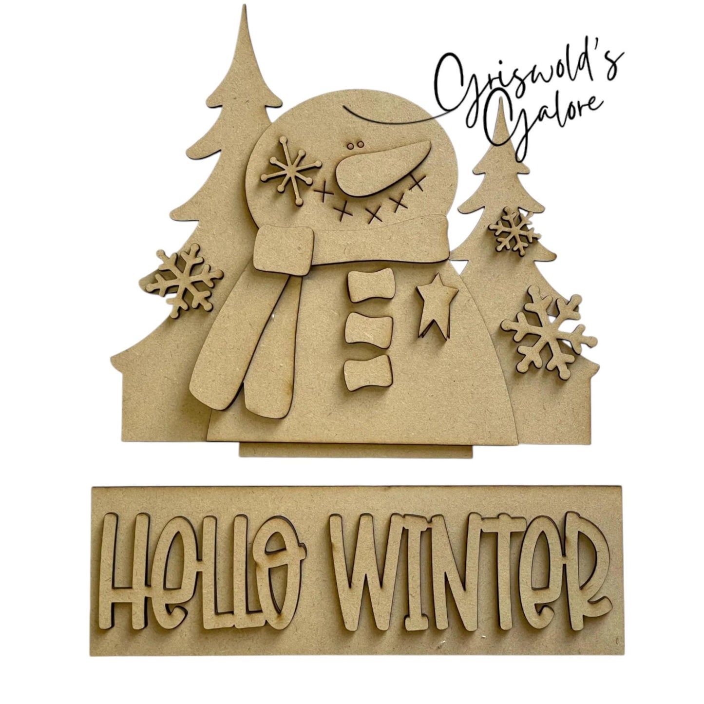 DIY Interchangeable Window Insert Kit: America Theme, Unfinished MDF