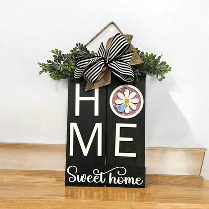 Interchangeable Home Sweet Home Door Hanger with 3" Rounds