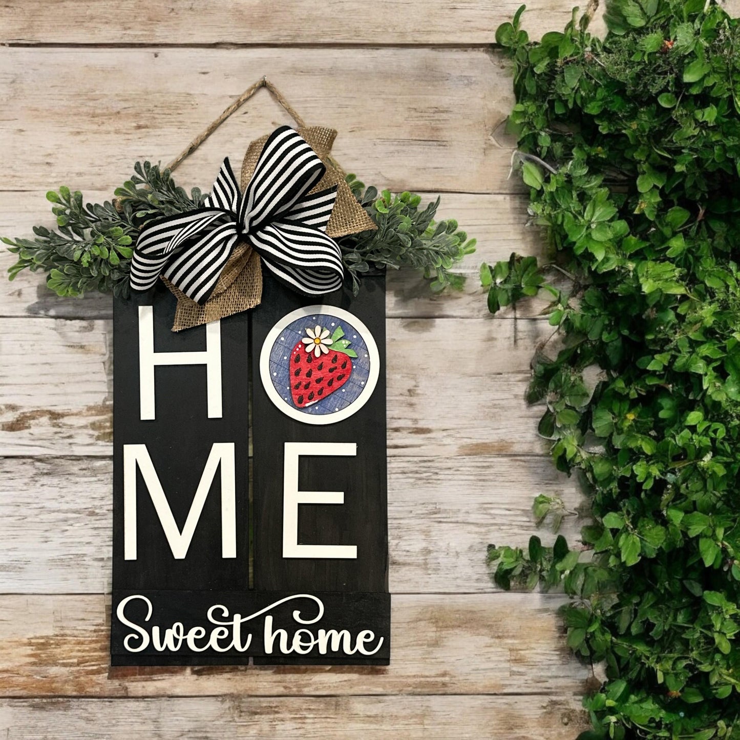 Interchangeable Home Sweet Home Door Hanger with 3" Rounds