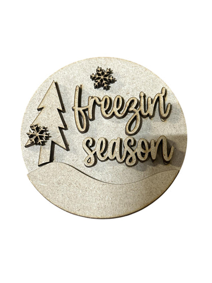 DIY Bundle 2 of Seasonal Interchangeable Rounds DIY Bundle: Unfinished Wood Sign Add-Ons, 3" or 6" Rounds for Seasonal Inserts