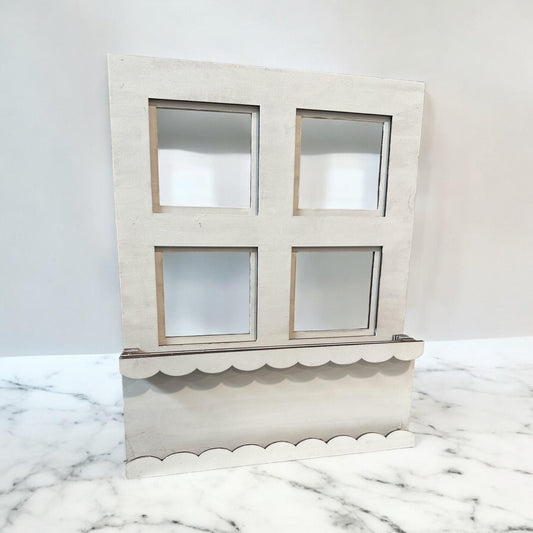 Interchangeable Window Box Finished, Seasonal Home Decor Shelf Sitter, Window Seasonal Frame
