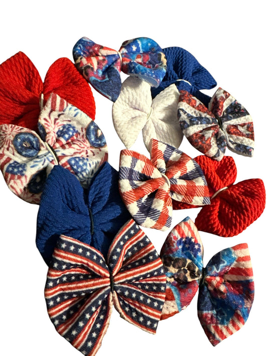 4th of July Mini Bows Bundle: Patriotic Freshie Car Accessories