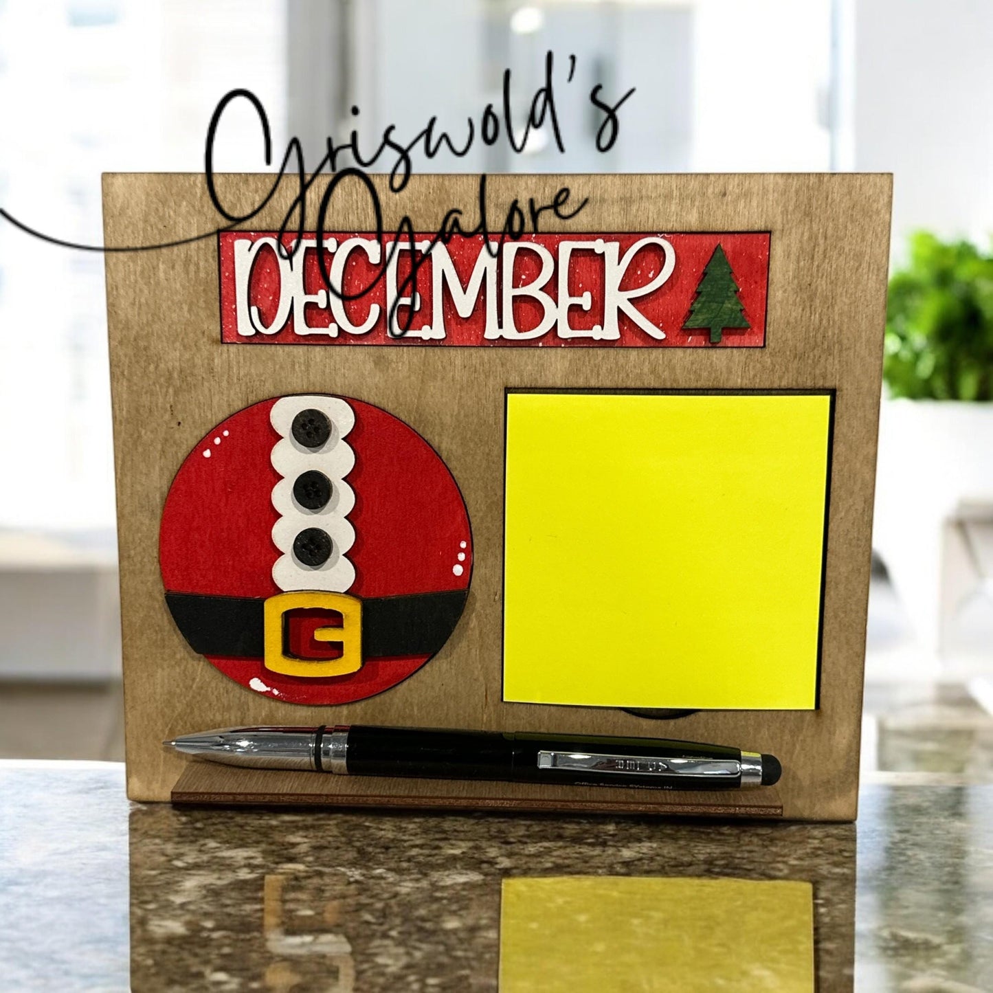 Interchangeable Post It Note Desk Caddy: 12 Month Seasonal Decor