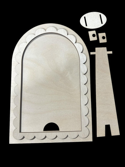 DIY Scalloped Arch Sign Frame: Interchangeable Home Decor