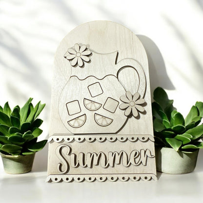 DIY Summer Lemonade Arch Insert: Unfinished MDF Sign Add On