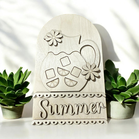 DIY Summer Lemonade Arch Insert: Unfinished MDF Sign Add On