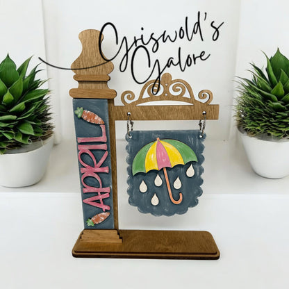 Interchangeable Seasonal Sign: 12-Month Hanging Decor