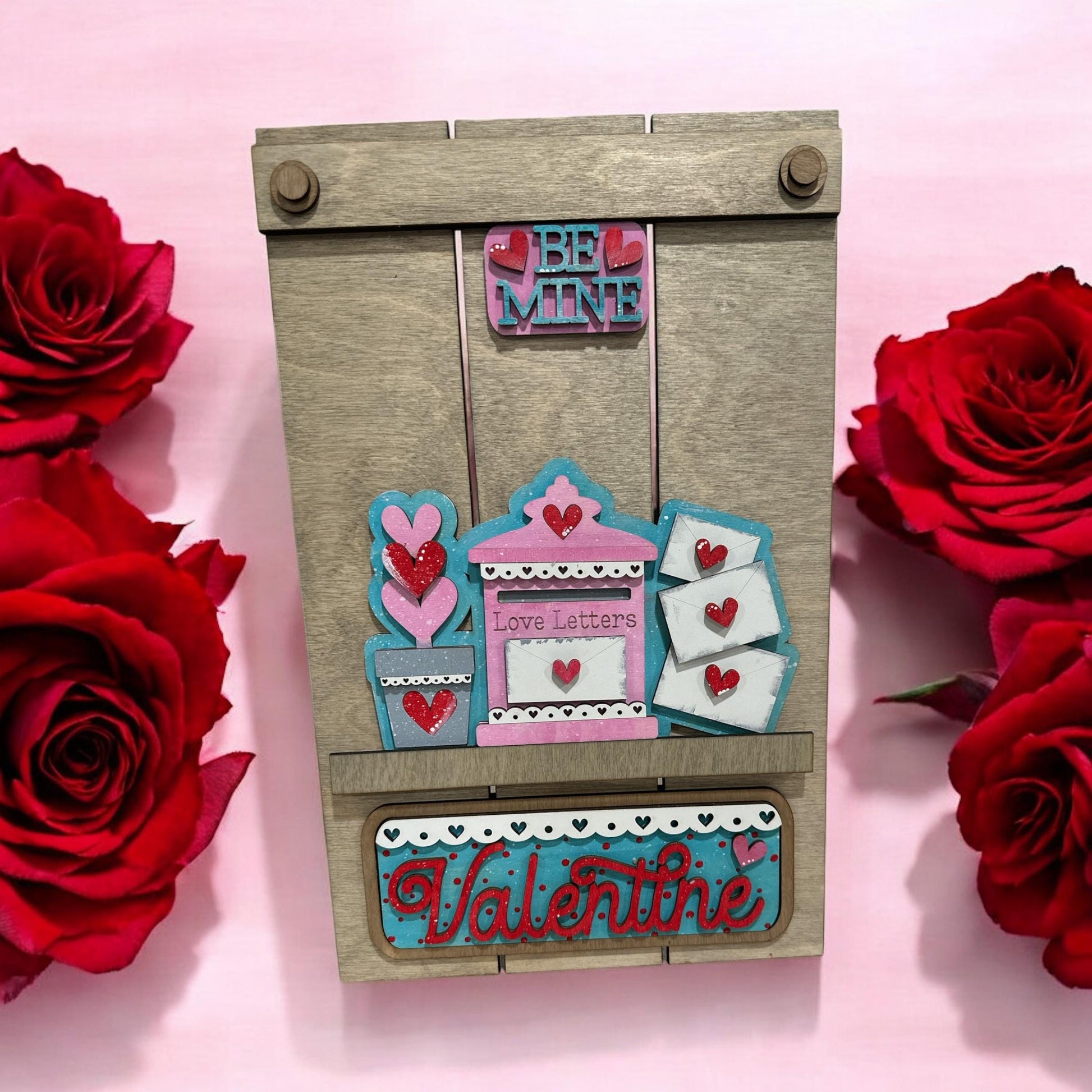 Be Mine Valentines Interchangeable Insert, Insert Picket, Interchangeable Finished, Valentine, Add on Only, Home Decor, Pickets Decor