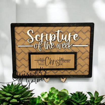 Interchangeable Scripture of the Week Sign: 10 Biblical Verses
