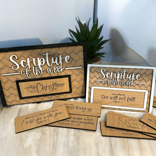 Interchangeable Scripture of the Week Sign: 10 Biblical Verses