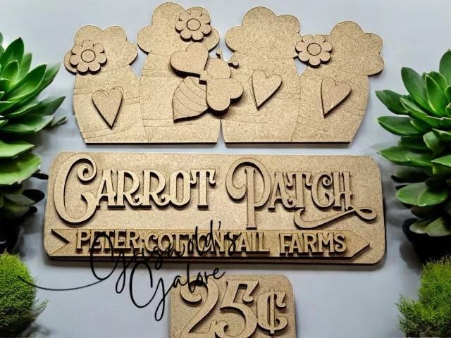 DIY Carrot Interchangeable Truck Insert, Picket Insert, Easter Insert, DIY Truck Kit, Interchangeable, Carrot, Finished, Easter Carrot