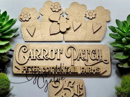 DIY Carrot Interchangeable Truck Insert, Picket Insert, Easter Insert, DIY Truck Kit, Interchangeable, Carrot, Finished, Easter Carrot