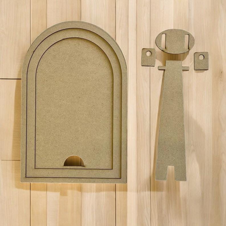 Unfinished Large Arch Sign Frame: Interchangeable DIY Decor