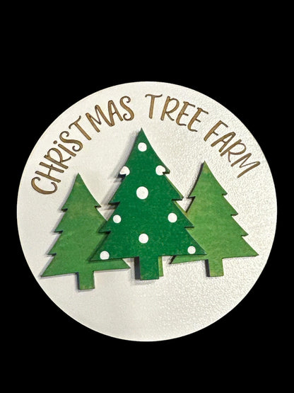Bundle 5 of 3" or 6" Seasonal Interchangeable Sign Rounds, Hand-Painted MDF Decor, Hand Painted Seasonal Inserts, Interchange Seasons