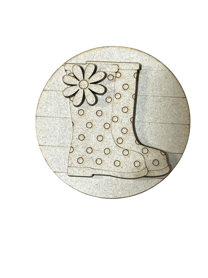 DIY Bundle 4 of Seasonal Round Sign DIY Kit: Unfinished Interchangeable Decor, DIY Seasonal Inserts for 3" or 6" rounds, Seasonal Inserts