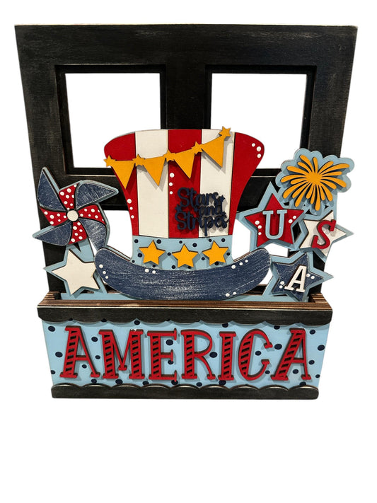 4th of July Window Insert: Interchangeable Patriotic Decor