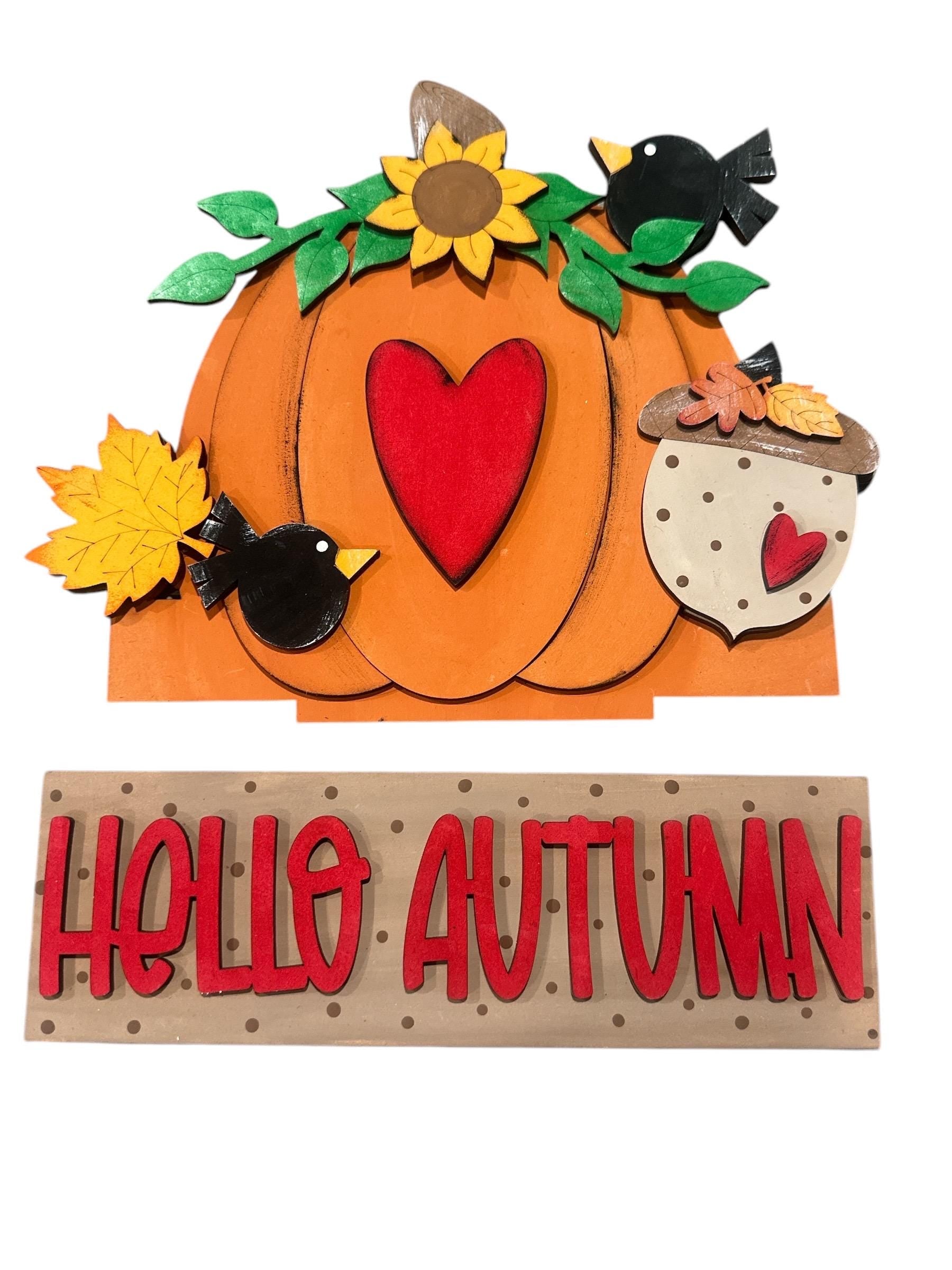 Hello Autumn Window Insert: Interchangeable Fall Decor
