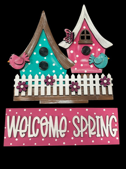 Welcome Spring Window Insert: Interchangeable Seasonal Decor, Window Insert, Spring Insert