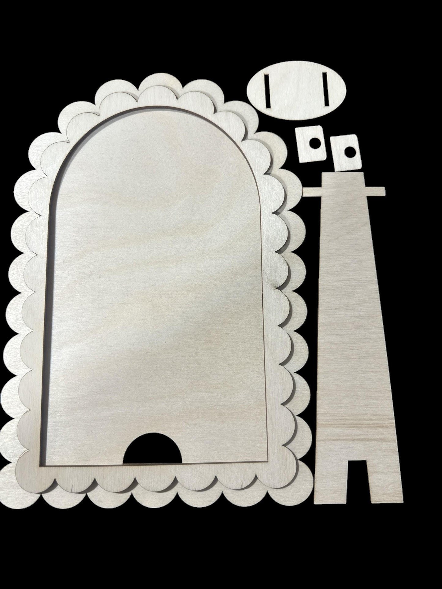 DIY Scalloped Arch Sign Frame: Interchangeable Home Decor
