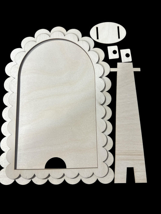 DIY Scalloped Arch Sign Frame: Interchangeable Home Decor