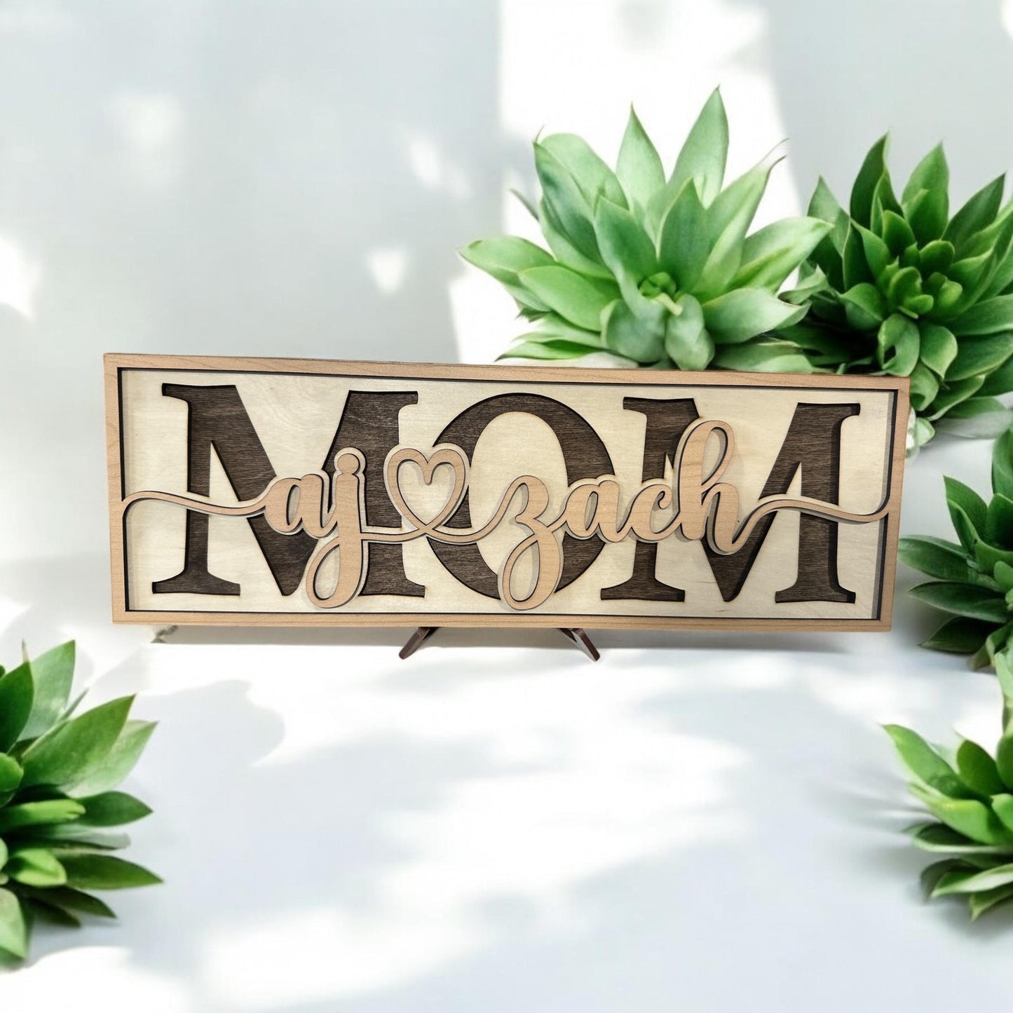 Mother’s Day Sign, Personalized, Mother's Day Gift, Gift for Mom, Custom name Sign, Wooden Family Names, Personalized, Gift Giving, Mom