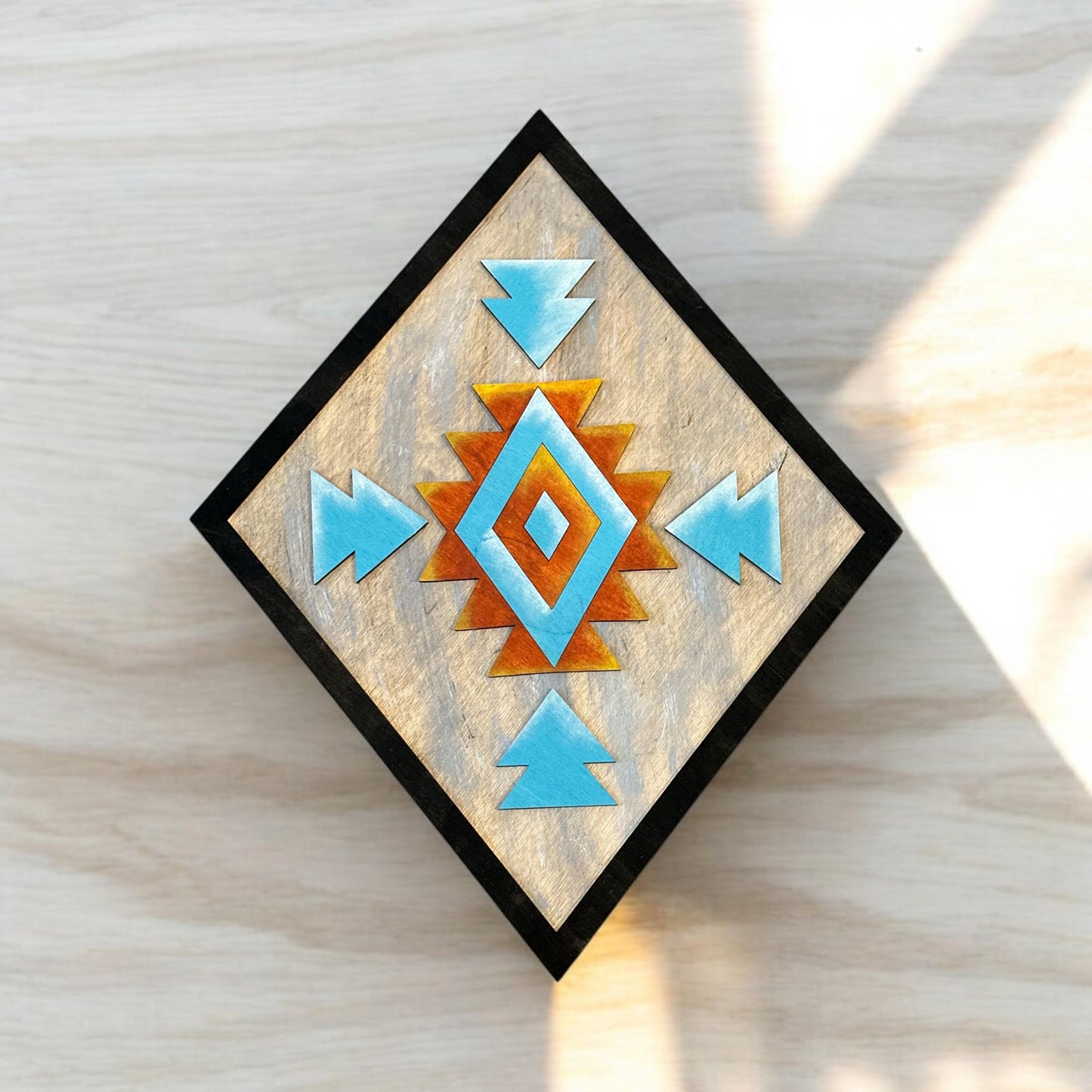 Handmade Aztec Wooden Sign Trio: Western Home Decor