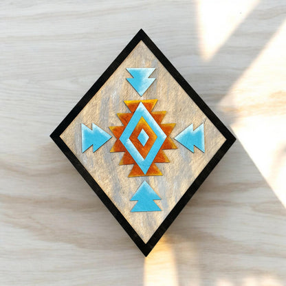Handmade Aztec Wooden Sign Trio: Western Home Decor