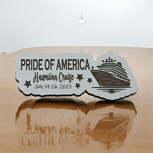 Personalized Cruise Ship Magnet: Custom Vacation Keepsake