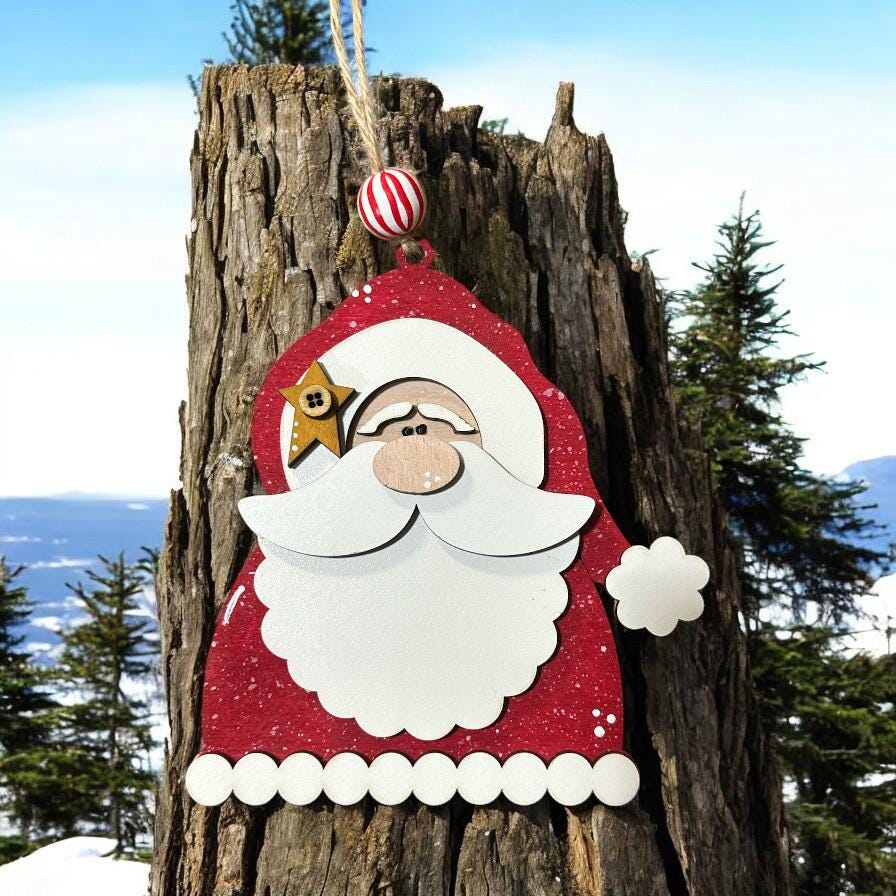 Santa Ornament, Christmas Tree Decoration, Santa Ornaments, Ornament, Tree Decoration, Handmade Santa, Ornaments